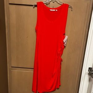 Athleta side-gathered T-shirt dress.